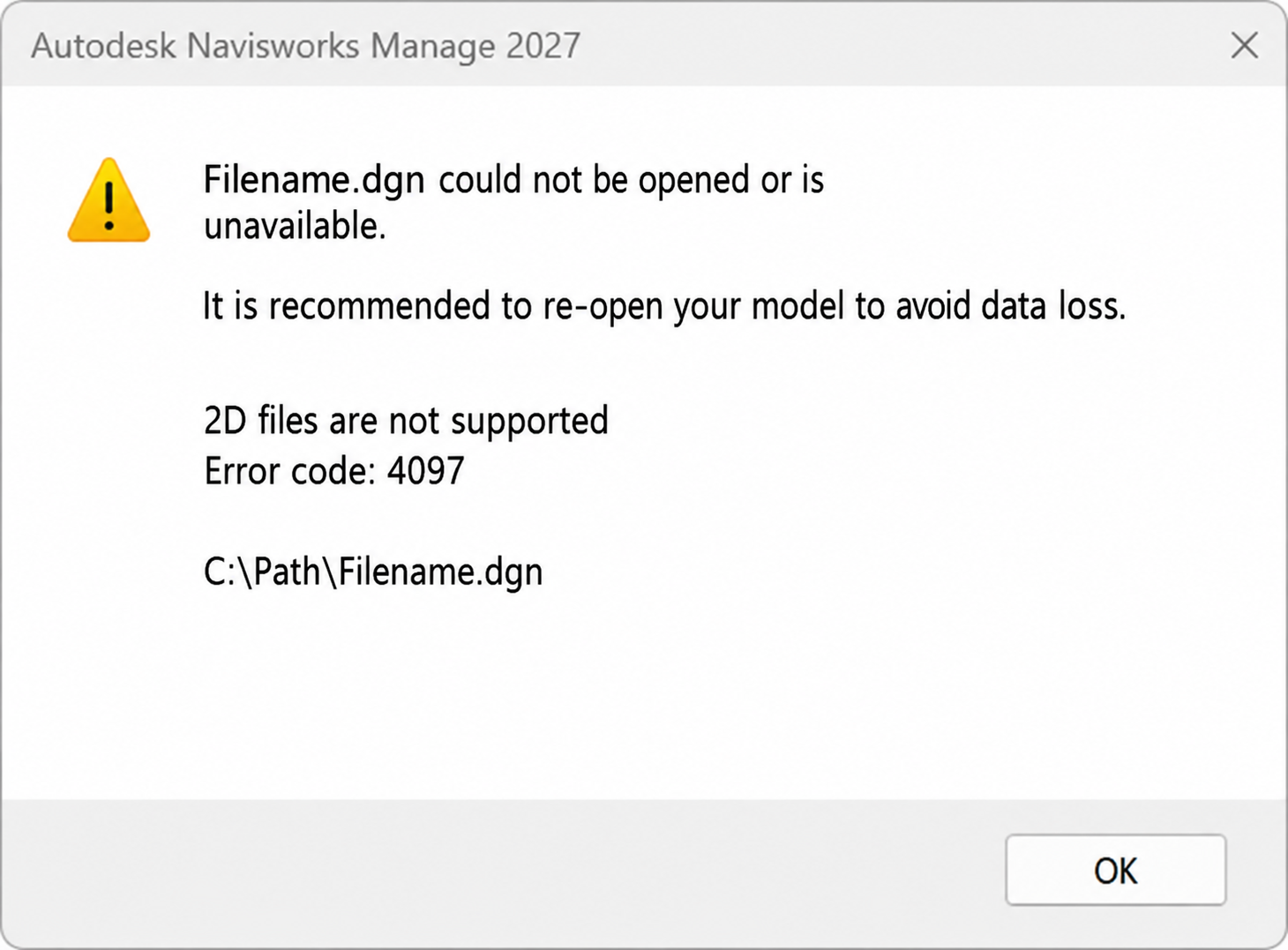 Navisworks の選択ツリーに DGN 画層を表示する方法