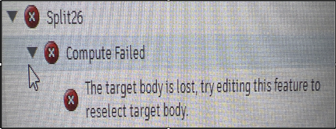 Split Body command fails in Autodesk Fusion due to calculation errors