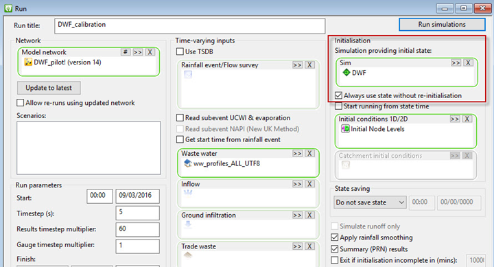How to use an Initial conditions 1D object in InfoWorks ICM