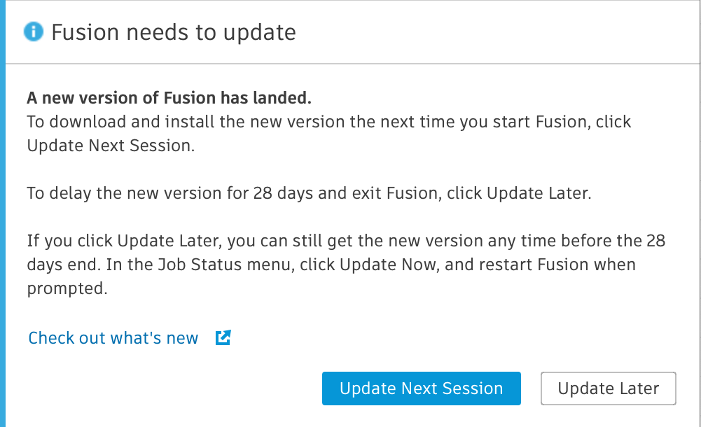 Disable automatic updates in Autodesk Fusion