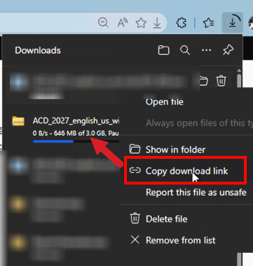 How to get a direct download link rather than web install file for ...