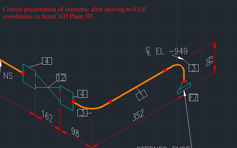 Wrong presentation of several components in an isometric drawing in ...