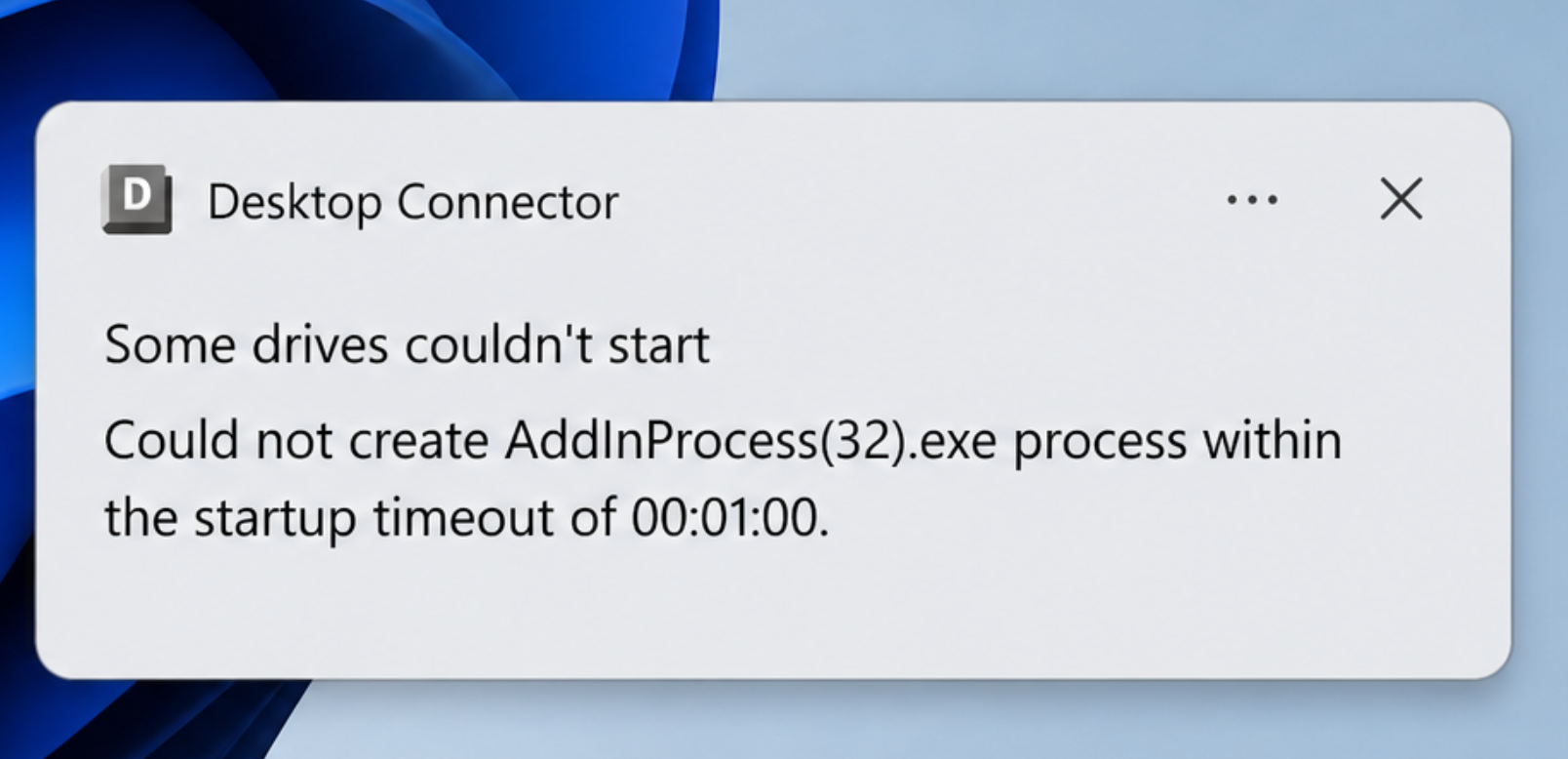 Desktop Connector crashes unexpectedly