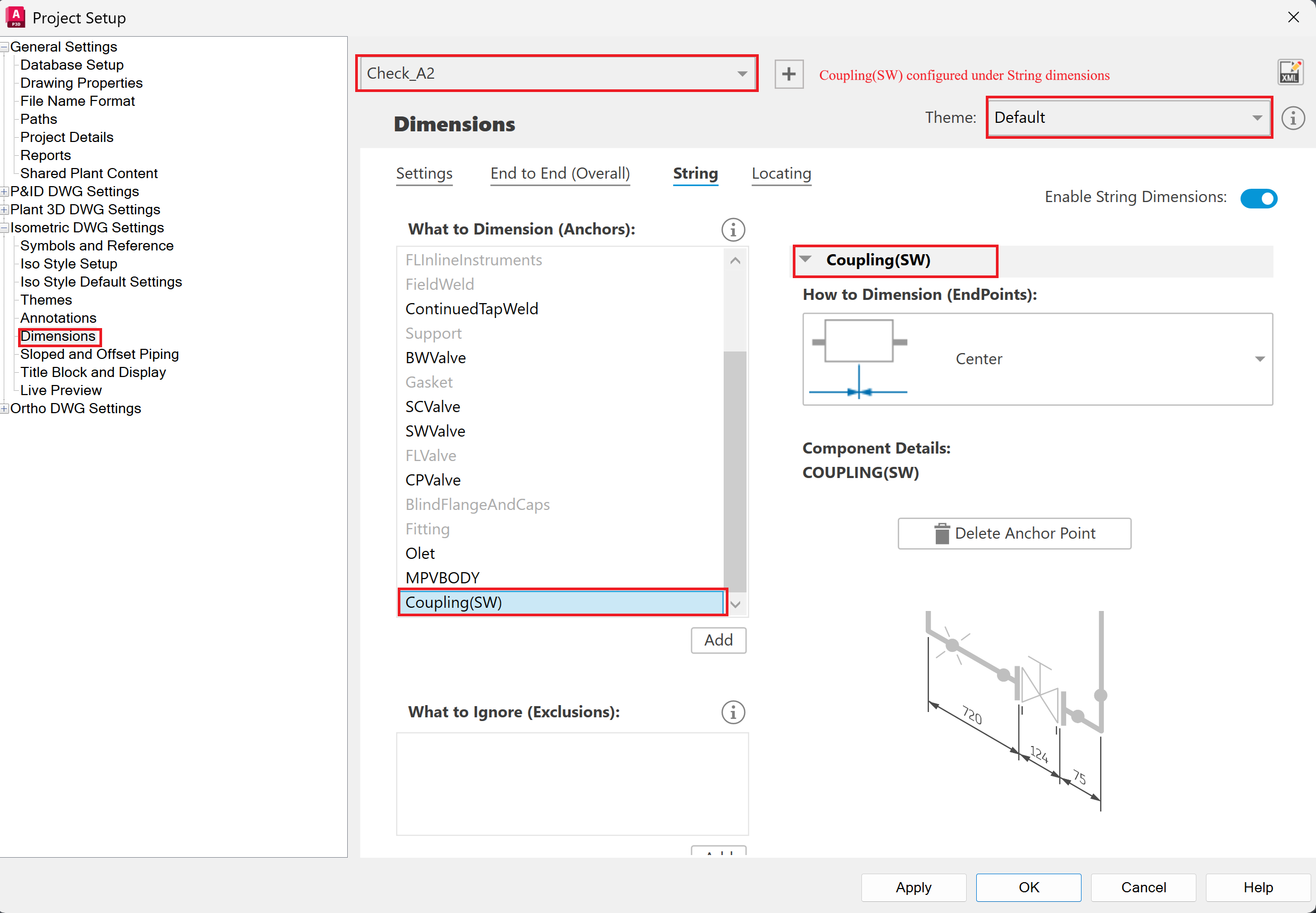 Coupling dimensions do not display in isometric drawings in AutoCAD ...