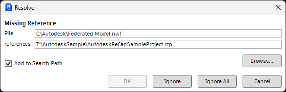 An NWD file with a point cloud is shown as empty cubes in Navisworks