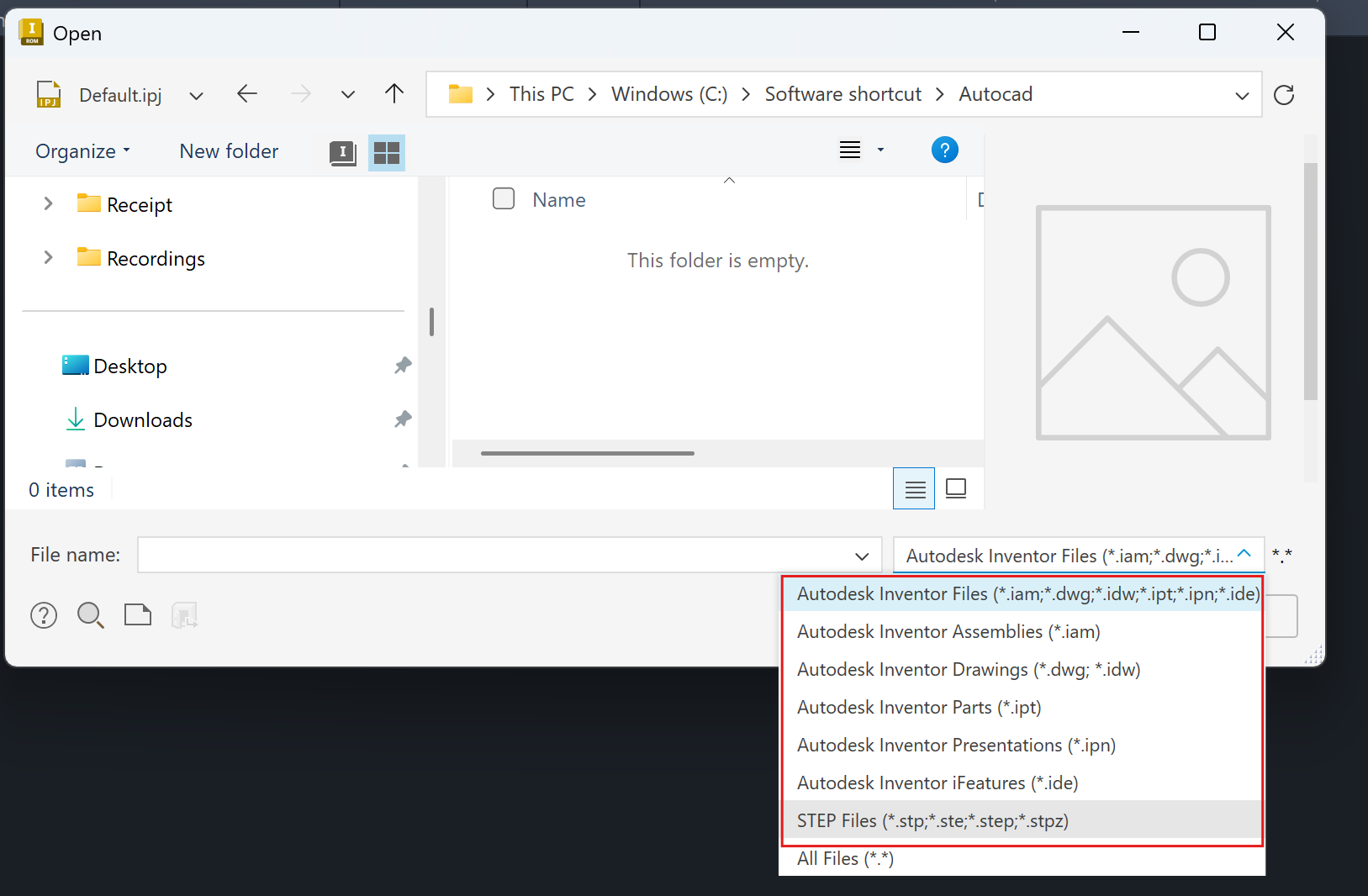Can Inventor Read-Only mode open step files?