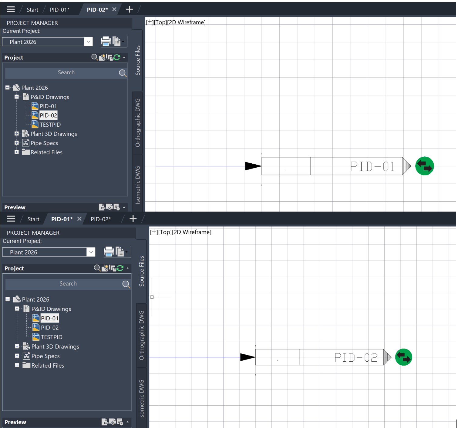 Autodesk AutoCAD Plant 3D 2026 では、接続されている P&ID 図面番号