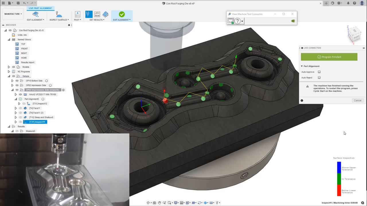 Fusion Help | Workflow: Performing a live part alignment using probing ...