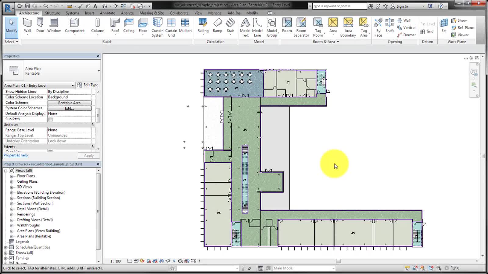 Revit цветовая схема