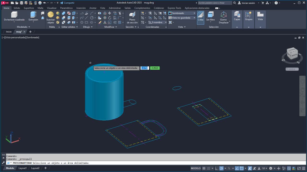 AutoCAD Ursa Ayuda | Conversión de objetos 2D en 3D | Autodesk