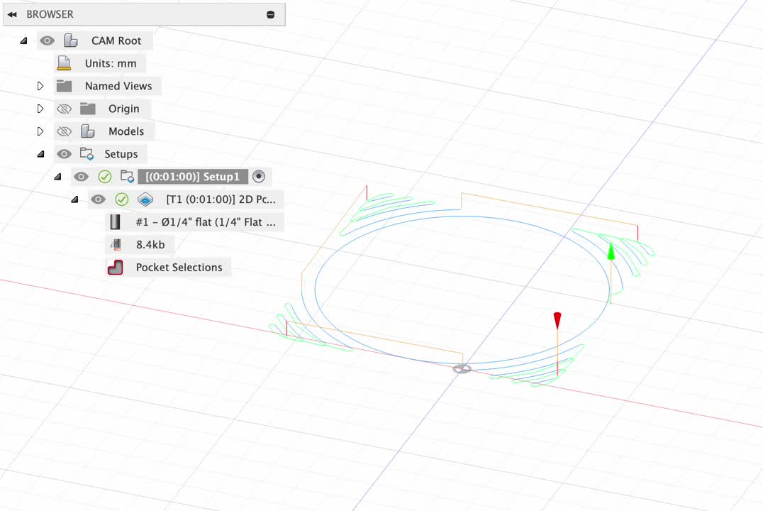 ツールパス操作の選択が Fusion の画面上でハイライト表示されたままになる