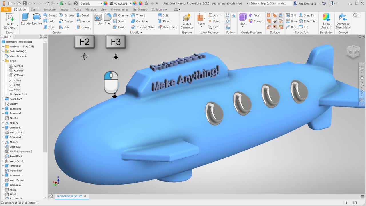 Inventor 2024 Справка | View Navigation | Autodesk