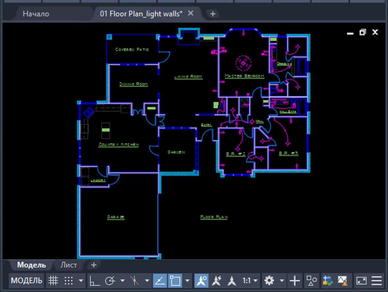 AutoCAD 2024 Справка | Более быстрое зумирование и панорамирование |  Autodesk