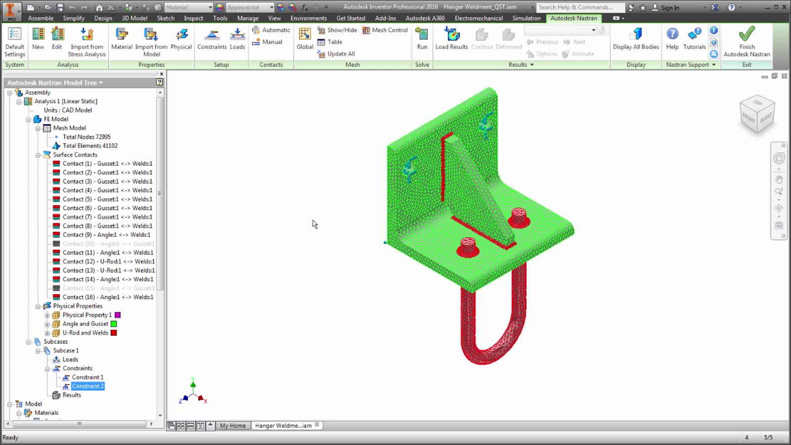 Autodesk Inventor Nastran 2022 Aide | Apply the Load | Autodesk