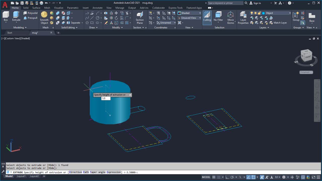 AutoCAD 2022 Help | Convert 2D Objects to 3D Objects | Autodesk