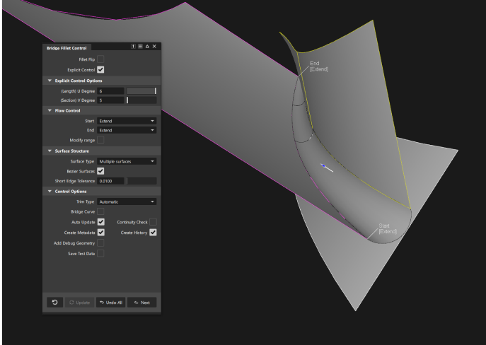 New Bridge Fillet tool